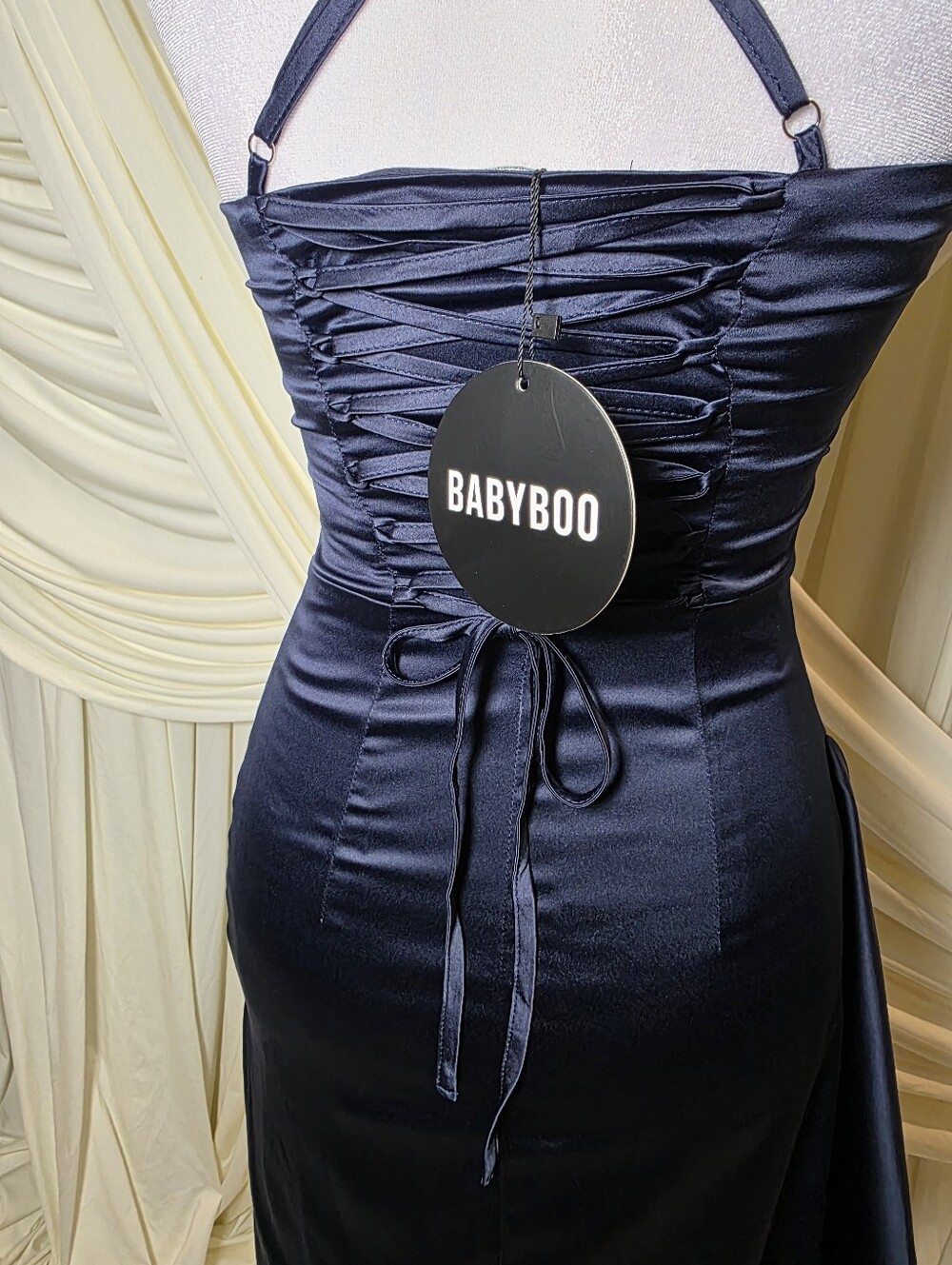 Vestido largo Helen  BABYBOO - Azul marino XS NWT $150 - Picture 8 of 15